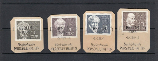 DDR Mi-Nr. 1440-1443 gestempelt Ersttagsonderstempel auf Briefstück