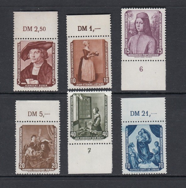 DDR Mi-Nr. 504-509 ** postfrisch - Bogenränder