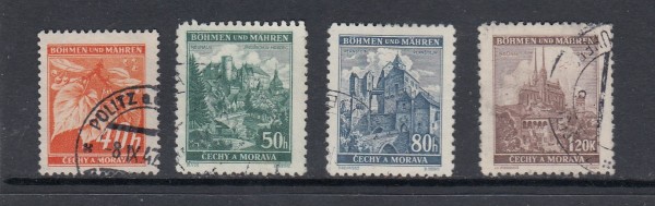 Böhmen und Mähren Mi-Nr. 38-41 gestempelt