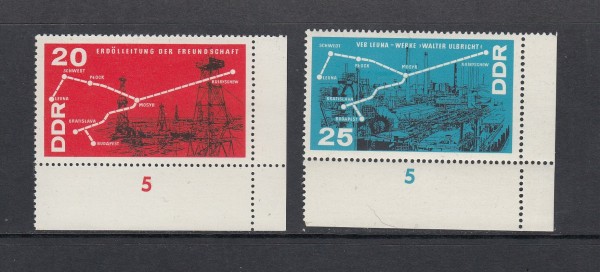 DDR Mi-Nr. 1227-1228 ** postfrisch - Bogenecke / Ecke 4