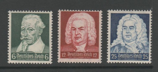 Deutsches Reich Mi-Nr. 573-575 ** postfrisch