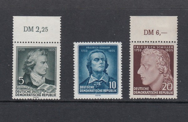 DDR Mi-Nr. 464-466 A ** postfrisch - 464+466 mit Oberrand