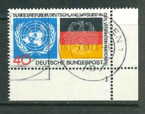 BRD Mi-Nr. 781 Ecke 4 / Eckrand / Bogenecke - Formnummer 1 - gestempelt