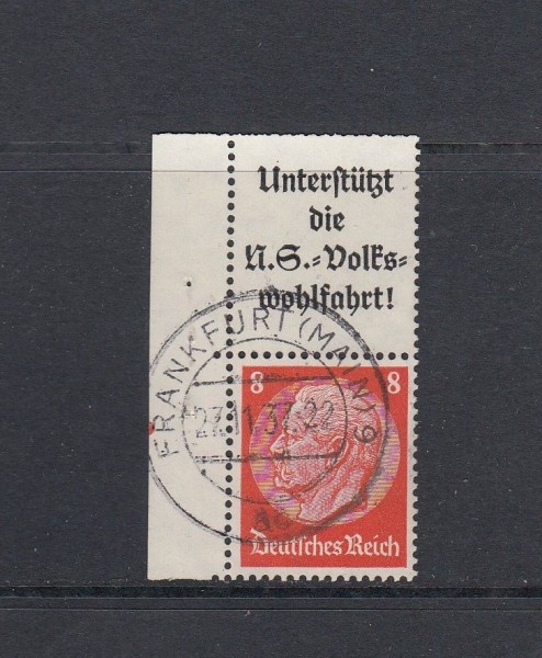 Deutsches Reich Zusammendruck - Mi-Nr. S 131 gestempelt Frankfurt-Main mit Bogenrand