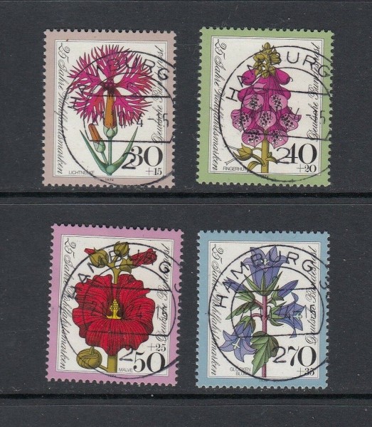 BRD Mi-Nr. 818-821 zentrisch gestempelt Tagesstempel Hamburg