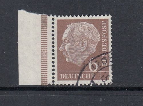 BRD Mi-Nr. 180x gestempelt - Seitenrand links / Bogenrand