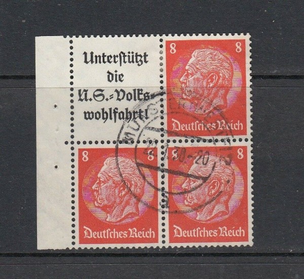 Deutsches Reich Zusammendruck - Mi-Nr. W 63 gestempelt Münster (Westf.)