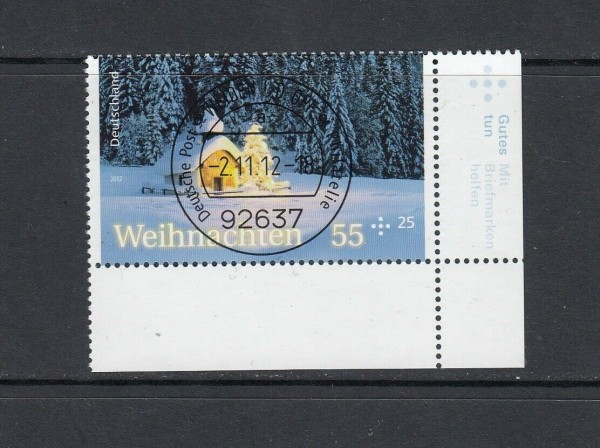 BRD 2012 - Mi-Nr. 2961 - Ecke 4 / Bogenecke - zentrisch - Vollstempel - Ersttag