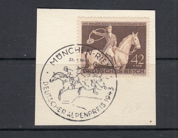 Deutsches Reich Mi-Nr. 854 mit Sonderstempel auf Briefstück