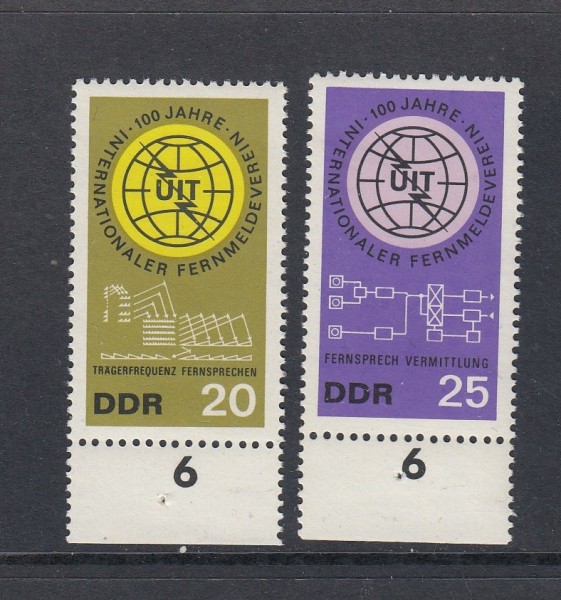 DDR Mi-Nr. 1113-1114 ** postfrisch - Unterrand