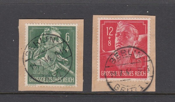Deutsches Reich Mi-Nr. 894-895 gestempelt auf Briefstück