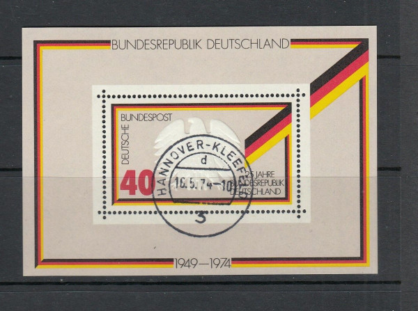 BRD Mi-Nr. 807 / Block 10 zentrischer Vollstempel Hannover-Kleefeld + Gummierung