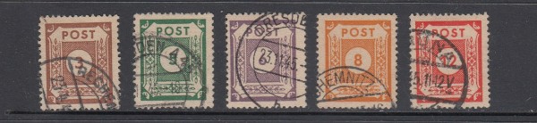SBZ Ost-Sachsen Mi-Nr. 56-60 gestempelt