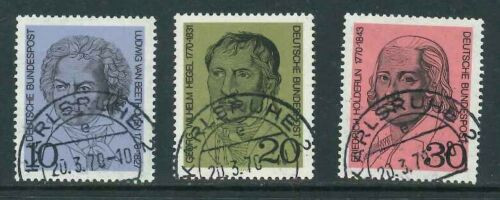 BRD Mi-Nr. 616-618 zentrischer Vollstempel Karlsruhe 2 + Gummierung
