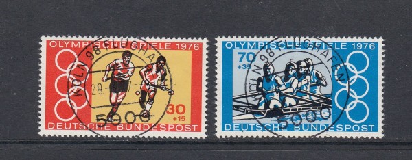 BRD Mi.-Nr. 888-889 zentrisch gestempelt - Einzelmarken aus Block 12 - Vollstempel Köln-Flughafen