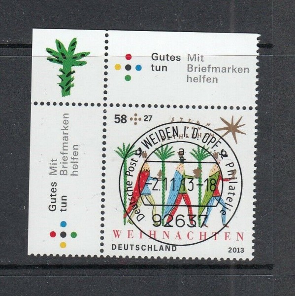 BRD 2013 - Mi-Nr. 3035 - Ecke 1 / Bogenecke - zentrisch - Vollstempel - Ersttag