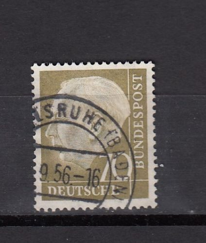 BRD Heuss Mi-Nr. 191x zentrisch gestempelt - Vollstempel Karlsruhe