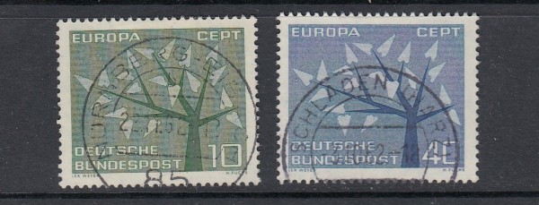 BRD Mi.-Nr. 383-384 zentrisch gestempelt - Vollstempel