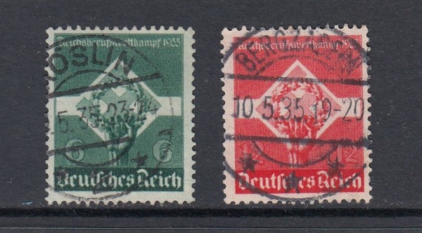 Deutsches Reich Mi-Nr. 571-572 zentrisch gestempelt