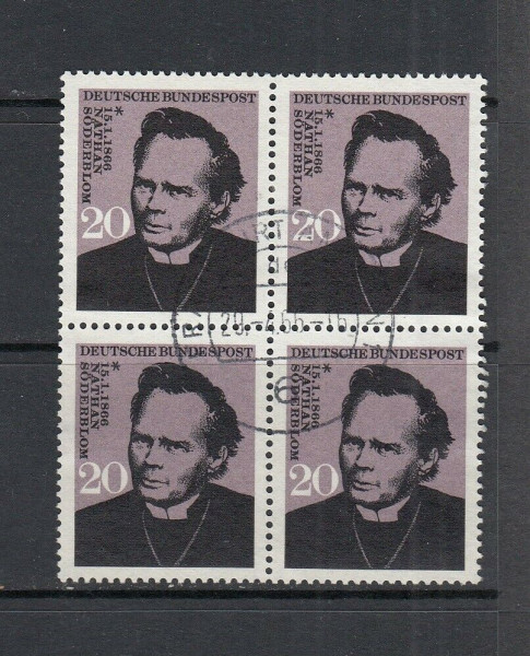 BRD Mi.-Nr. 504 als 4er Block zentrischer Vollstempel Frankfurt am Main