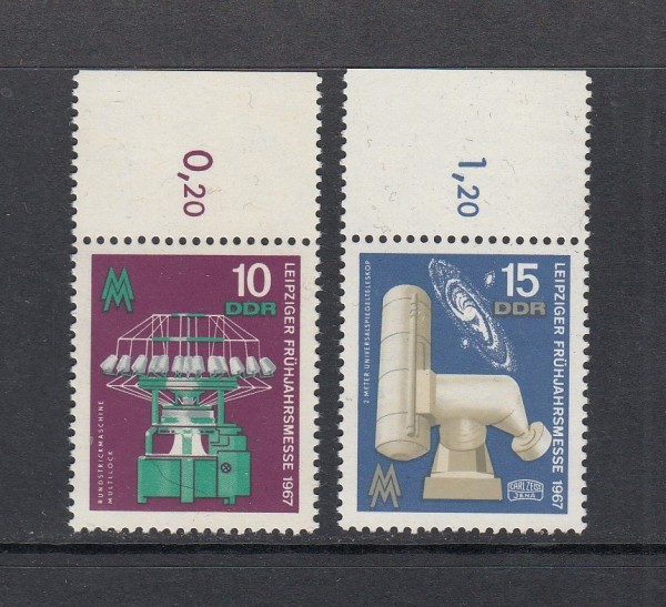DDR Mi-Nr. 1254-1255 ** postfrisch - Bogenrand