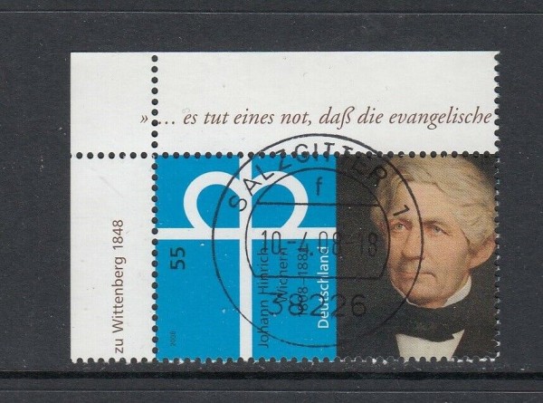 BRD 2008 - Mi-Nr. 2657 Ecke 1 - zentrisch - Vollstempel - Salzgitter - Ersttag