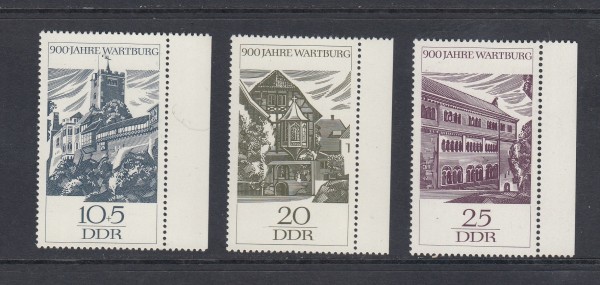DDR Mi-Nr. 1233-1235 ** postfrisch - Seitenrand