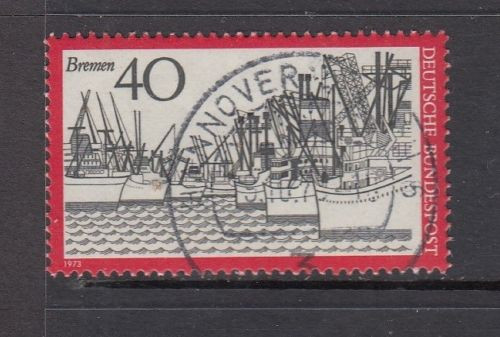 BRD Mi-Nr. 789 zentrischer Vollstempel Hannover Linden + Gummierung