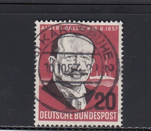 BRD Mi-Nr. 266 zentrischer Vollstempel Karlsruhe