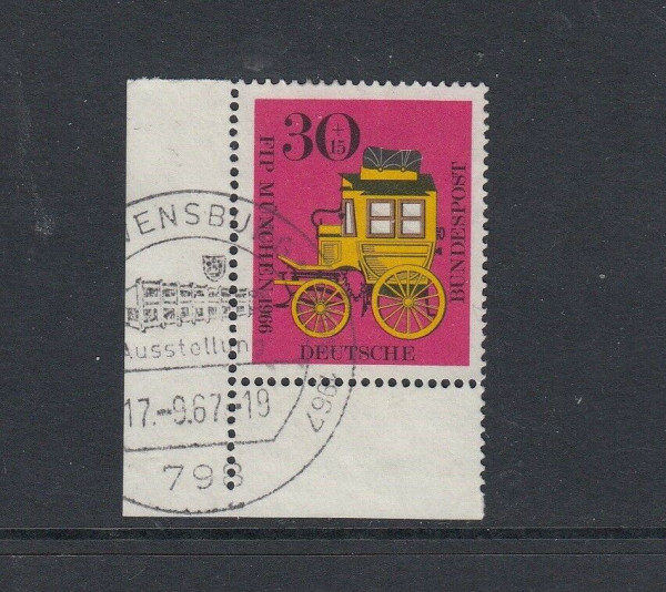 BRD Mi-Nr. 516 Bogenecke / Ecke 3 - gestempelt Sonderstempel / SST