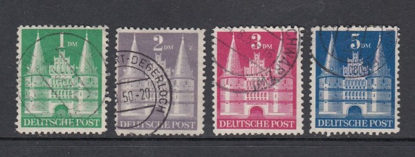 Bizone Mi-Nr. 97-100 II gestempelt - Bauten lange Treppe