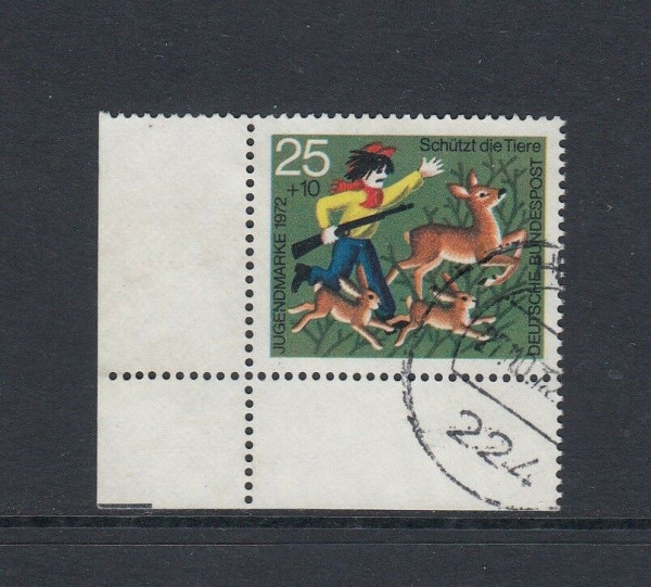 BRD Mi-Nr. 712 gestempelt - Bogenecke / Eckrand / Ecke 4
