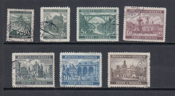 Böhmen und Mähren Mi-Nr. 55-61 gestempelt
