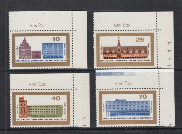 DDR Mi-Nr. 1126-1129 ** postfrisch - Bogenecke / Eckrand