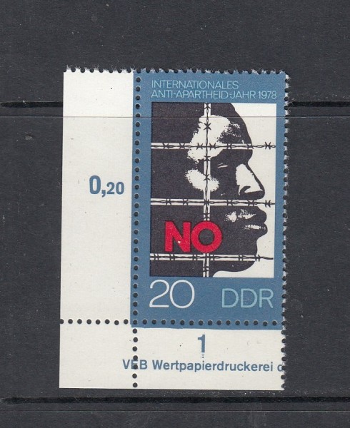 DDR Mi-Nr. 2369 DV Druckvermerk ** postfrisch - Bogenecke