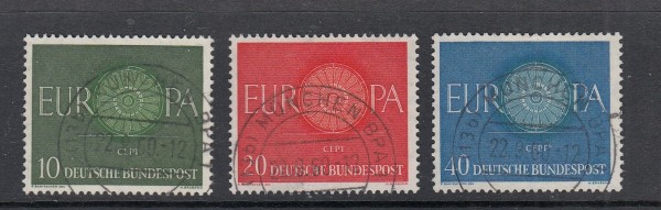 BRD Mi.-Nr. 337-339 zentrisch gestempelt - Vollstempel München