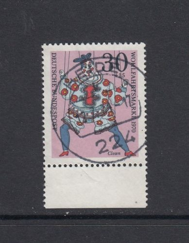 BRD Mi-Nr. 652 zentrisch gestempelt mit Unterrand - Vollstempel Heide