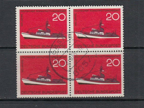 BRD Mi.-Nr. 478 als 4er Block zentrischer Vollstempel Jügesheim