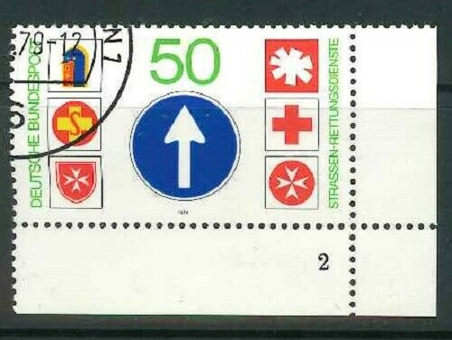 BRD Mi-Nr. 1004 Bogenecke / Ecke 4 mit Formnummer - gestempelt