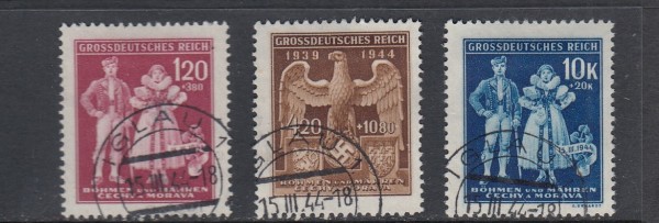 Böhmen und Mähren Mi-Nr. 133-135 gestempelt
