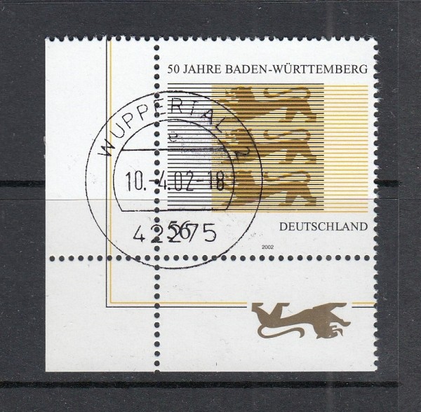 BRD Mi-Nr. 2248 - Ecke 3 / Bogenecke gestempelt - Vollstempel Wuppertal