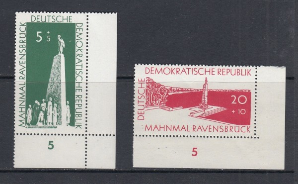 DDR Mi-Nr. 566-567 ** postfrisch - Bogenecke / Eckrand