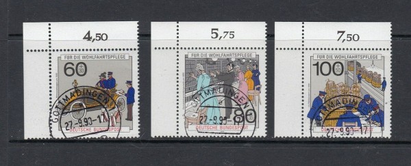 BRD Mi-Nr. 1474-1476 zentrisch gestempelt EST Gottmadingen + Gummierung - Bogenecke