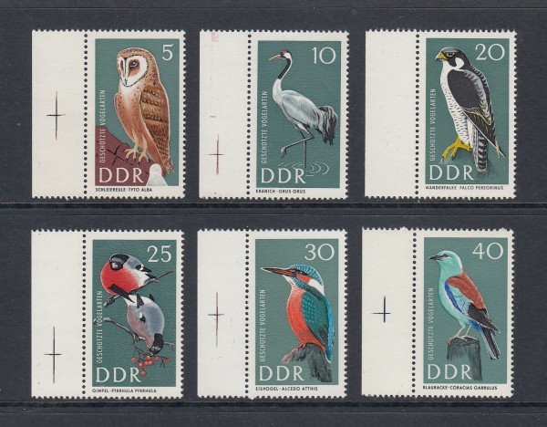 DDR Mi-Nr. 1272-1277 ** postfrisch - Bogenrand / Seitenrand