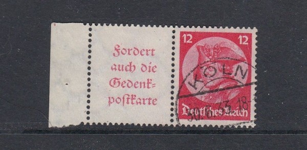 Deutsches Reich Zusammendruck - Mi-Nr. W 45 gestempelt Köln