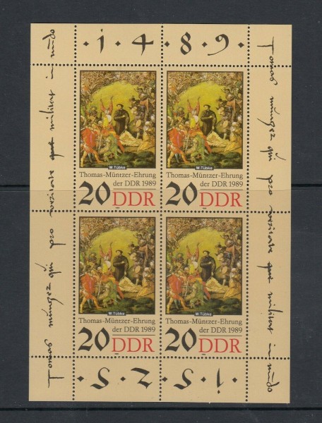 DDR Kleinbogen Mi-Nr. 3271 ** postfrisch