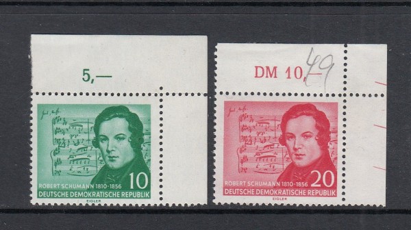 DDR Mi-Nr. 541-542 ** postfrisch - Bogenecke / Eckrand